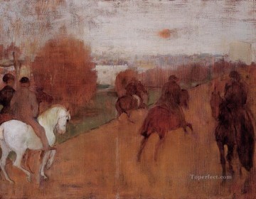  jinete Pintura - Jinetes en una carretera 1868 Edgar Degas